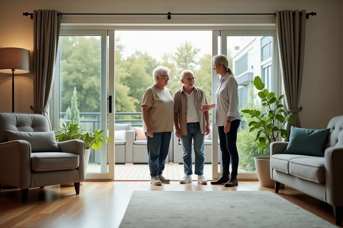seniors in senior apartment