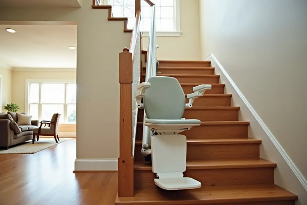 stairlift in senior home