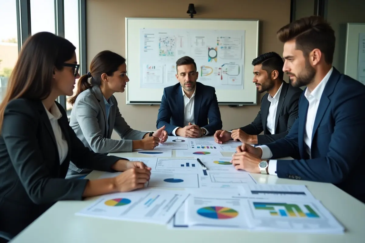 business leaders planning comprehensive company marketing roadmap