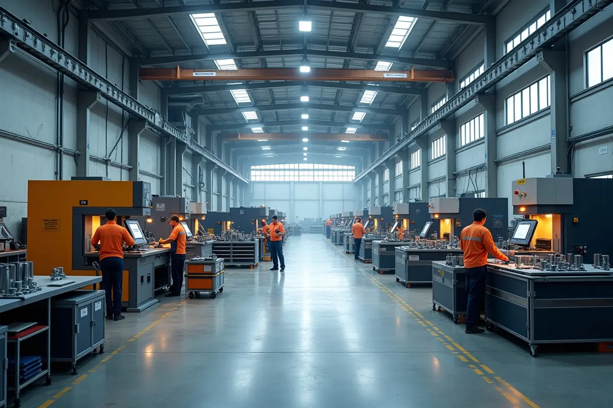 metal workshop layout optimized for high volume production efficiency